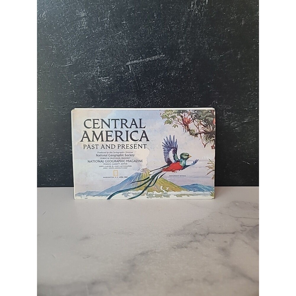 National Geographic MAP Central America Past and Present April 1986
